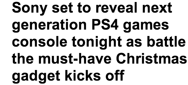 http://www.dailymail.co.uk/sciencetech/article-2281585/Sony-set-reveal-generation-PS4-games-console--set-sale-time-Christmas.html