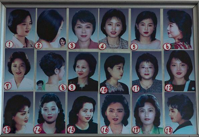 http://www.dailymail.co.uk/news/article-2282134/North-Korean-fashion-women-encouraged-choose-18-officially-sanctioned-hairstyles.html