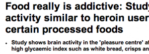 http://www.dailymail.co.uk/health/article-2349007/Food-really-addictive-Study-finds-brain-activity-similar-heroin-users-eating-certain-processed-foods.html