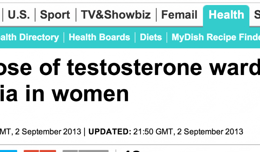 http://www.dailymail.co.uk/health/article-2409272/Daily-dose-testosterone-wards-dementia-women.html