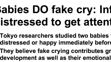 http://www.dailymail.co.uk/sciencetech/article-2540677/Babies-DO-fake-cry-Infants-pretend-distressed-attention.html