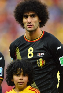 http://www.dailymail.co.uk/sport/worldcup2014/article-2671422/Marouane-Fellaini-poses-mascot-hair-double-Belgium-play-South-Korea.html