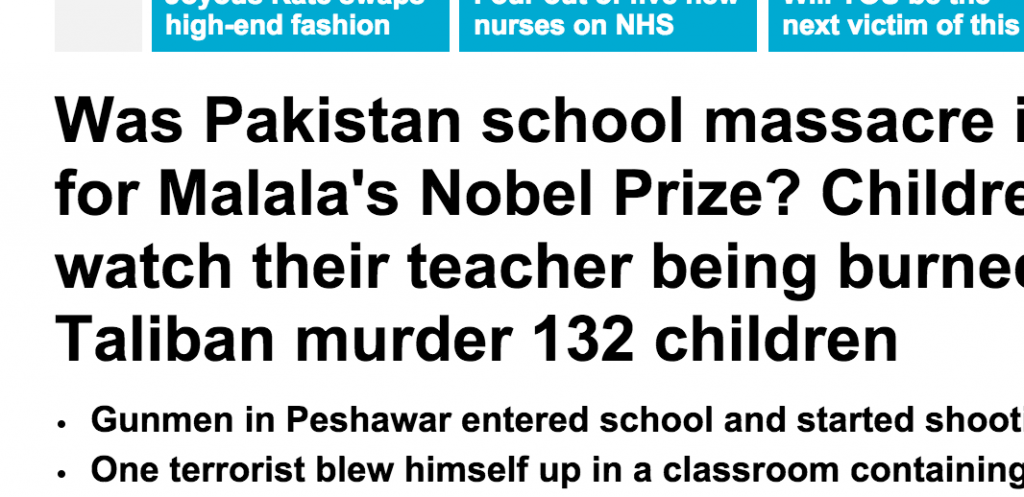 http://www.dailymail.co.uk/news/article-2875729/Up-20-dead-500-children-teachers-taken-hostage-Taliban-gunmen-storm-military-run-school-Pakistan.html